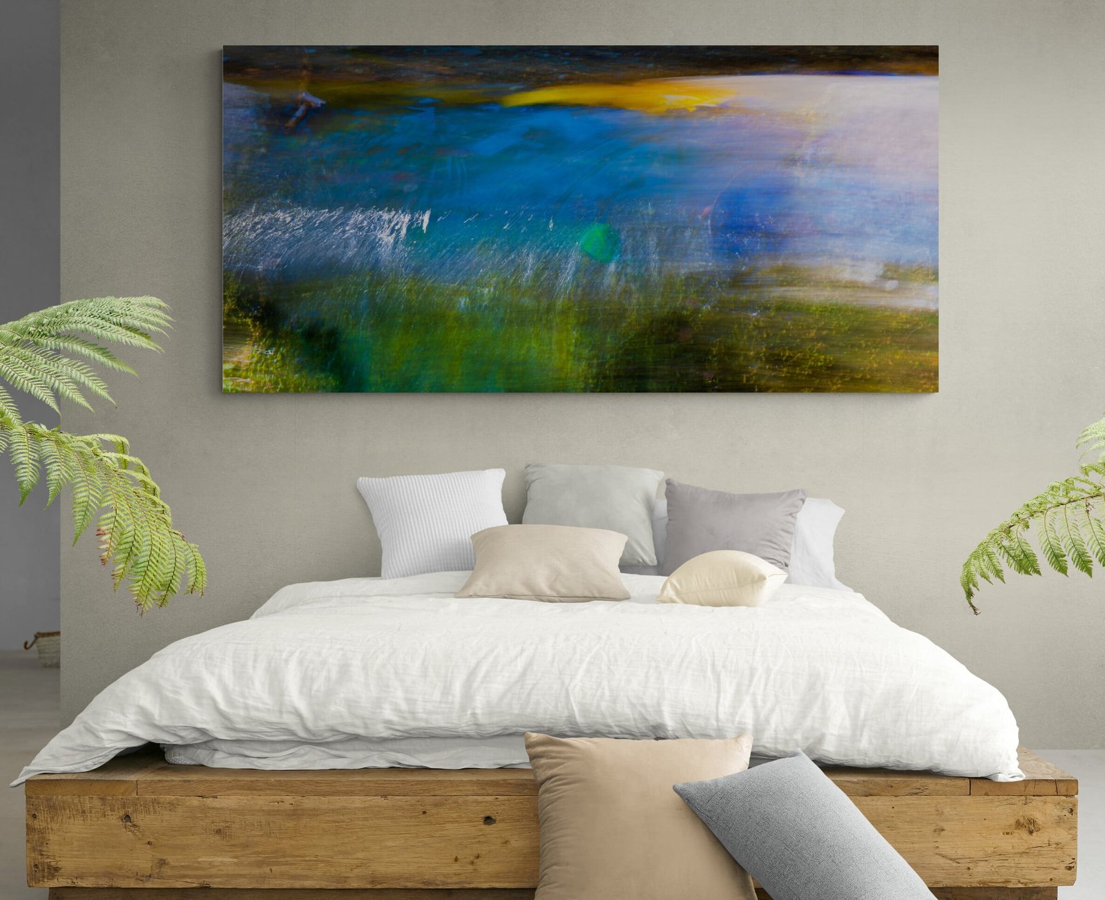 Bohemian_style_bedroom_with_tropical_plants Mixed media