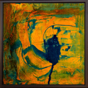 abstract painting by mcrostie Blue Fower by McRostie