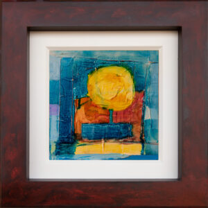 Yellow Tree by McRostie an abstract painting of a yellow tree