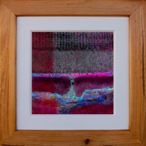 Intoxicated by McRostie is an abstract mixed media work on board