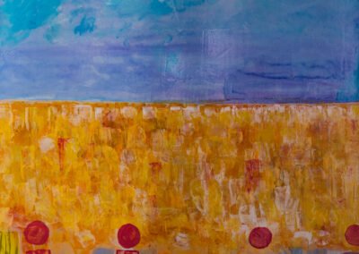 On The Beach an abstract painting by McRostie