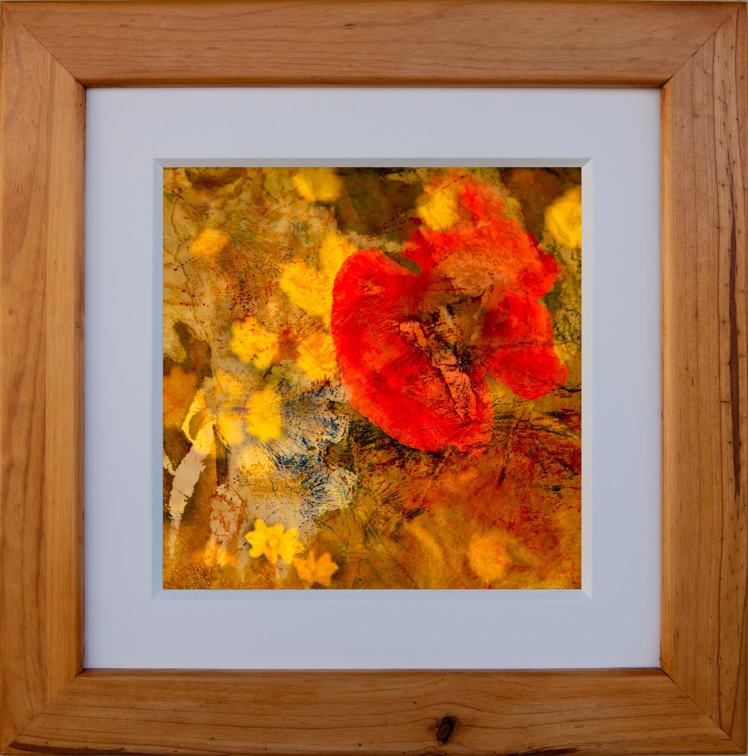 Poppy abstract painting