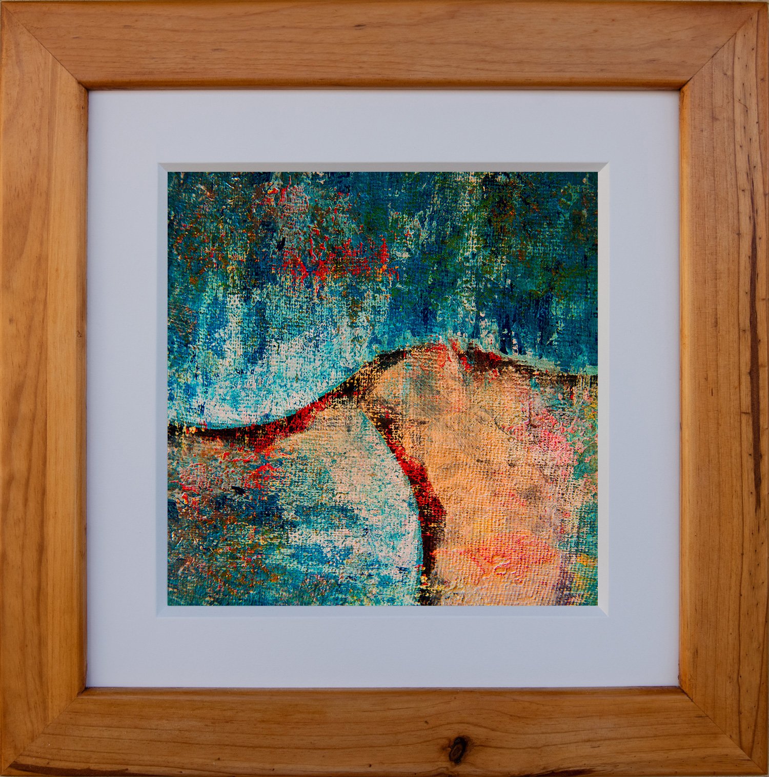 Abstract painting of a field