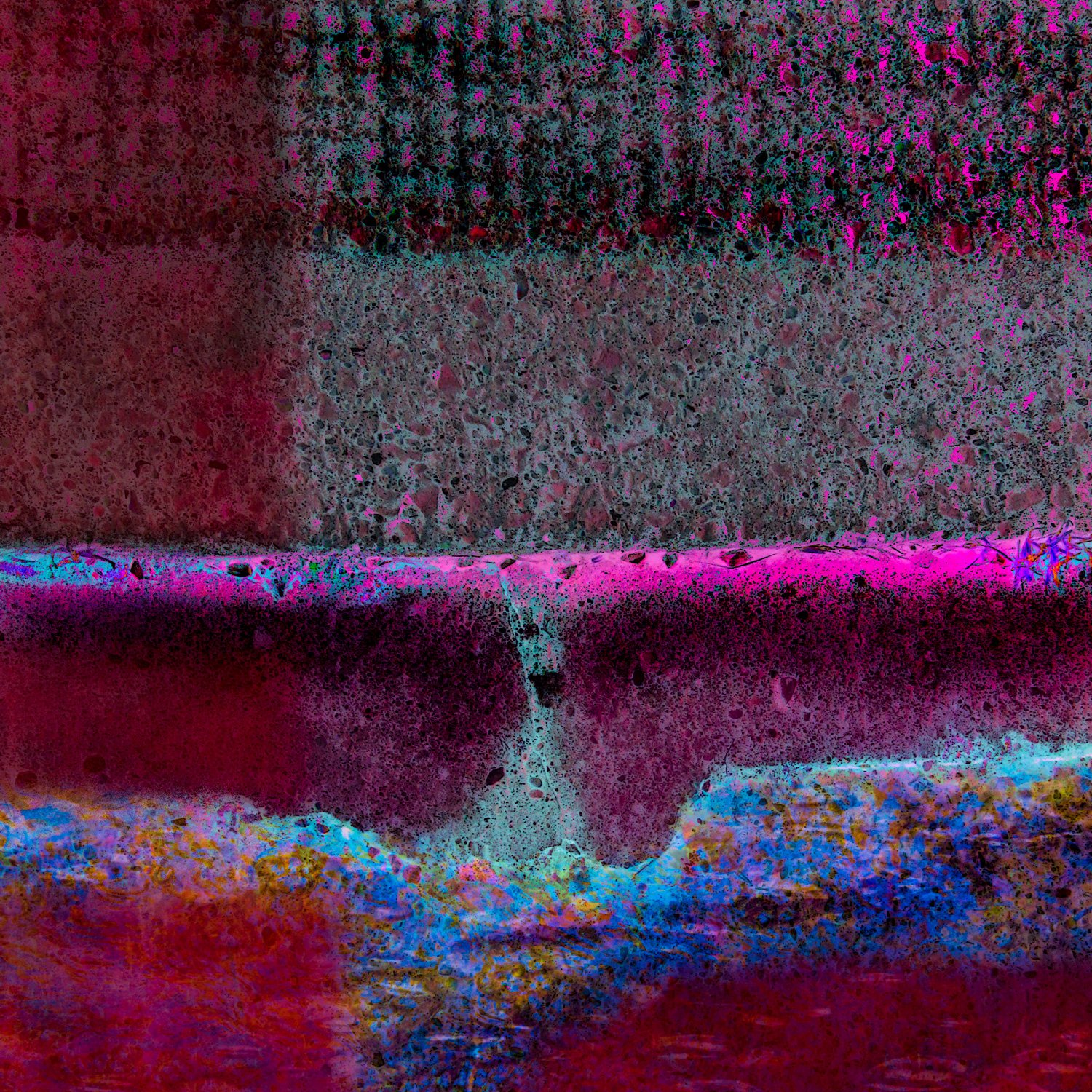 Intoxicated by McRostie is an abstract mixed media work on board