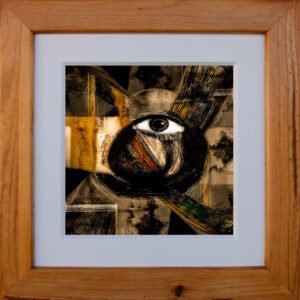 Eye mixed media abstract
