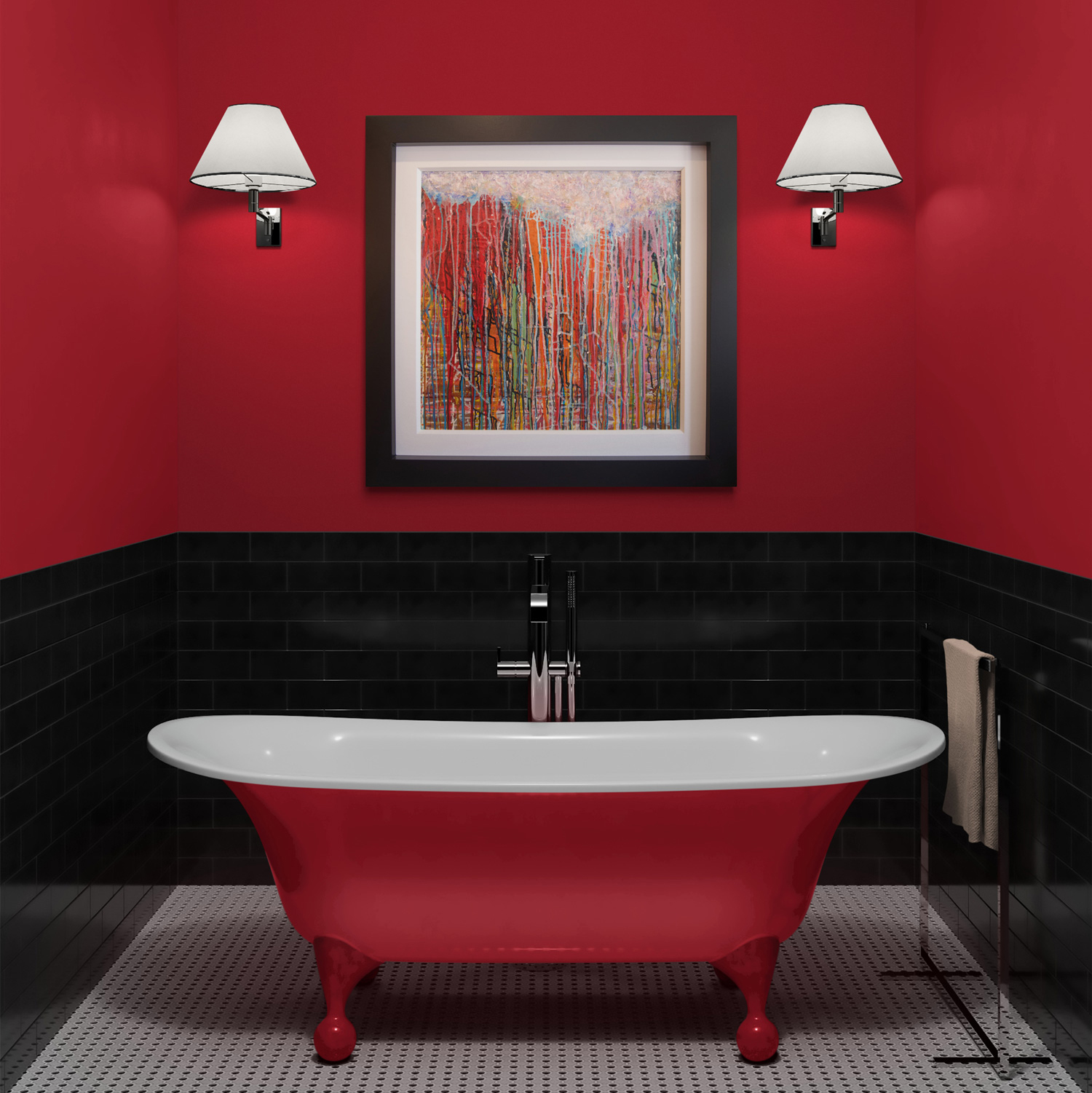Classic_bathroom_Web abstract painting by McRostie